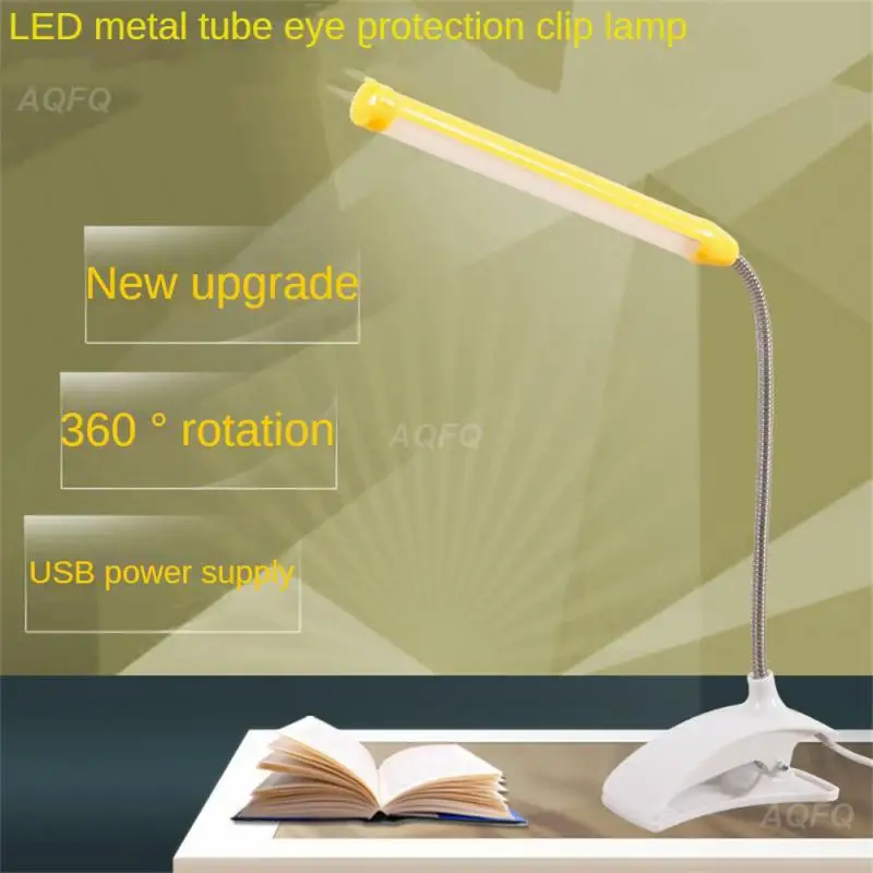 Led Desk Lamp With Clip Flexible Table Lamp For Bedside Book Reading Study - £11.54 GBP+