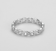 Genuine 925 Sterling Silver Forever Infinite Love Charm Ring - FAST SHIPPING! - £19.76 GBP