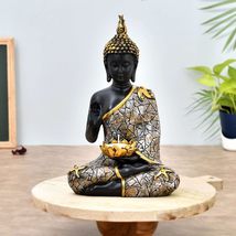 India at Your Doorstep Beautiful Sitting Buddha Idol Statue for Home &amp; Garden Li - £57.66 GBP