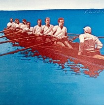 Summer Olympics Rowing Lithograph Print 1972 Sports Memorabilia 9 x 7&quot; D... - £23.56 GBP