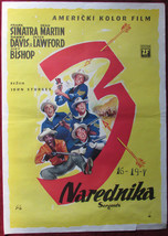 1962 Original Movie Poster Sergeants 3 Frank Sinatra Dean Martin Sammy Davis Jr - £63.80 GBP