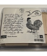 Stampin Up! Rustic Rooster Rubber Stamp Set For Crafting &amp; Scrapbooking - £13.73 GBP