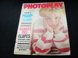 PHOTOPLAY Magazine, February 1961, Uncensored Sandra Dee Cover Pinup Calendar. - £11.68 GBP