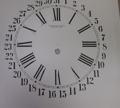 NEW HAVEN Paper Clock Dial Roman Numbers Arabic Day Numbers 10 3/4" - $12.65