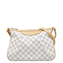 Louis Vuitton Damier Azur Syracuse PM Shoulder Bag White PVC Leather - £1,911.71 GBP
