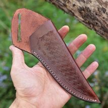 Fixed blade Cow Leather Sheath / Holster vertical Knife Case Knife Carry... - $11.84