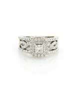 Bridal Ring Trio Set 2.85Ct Radiant Simulated Diamond White Gold Plated ... - $174.60