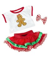 Teddy Mountain Cute Gingerbread Christmas Dress Fit Most 15- 16&quot; Build a... - £15.73 GBP