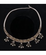 SOLID SILVER OLD VINTAGE ANTIQUE TRIBAL BABY NECKLACE CHOKER JEWELRY  osn10 - £147.99 GBP