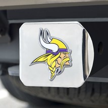 Minnesota Vikings Hitch Cover Color Emblem on Chrome - $1,071.61 MXN