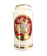Vintage Japanese The Art of Chokin Gold Edged Vase 6&quot; Floral Flower Wago... - $244.37 MXN