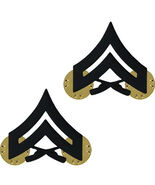 Vanguard USMC Marines E-4 CPL Corporal Chevrons metal BLACK 1 PAIR - $6.09