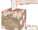 Floral Diaper Raffle Tickets 50 Pcs with Card Box Baby Shower Holder Dec... - $19.36