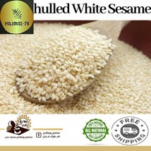 Dried Natural Organic Hulled White Sesame 250g سمسم ابيض مقشور - £10.40 GBP