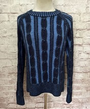 Margaret O&#39;Leary Womens XS Sweater Cable Knit Pullover Crew Neck Blue Co... - $59.00