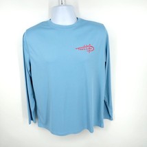 Reel Life Sun Ray Defender Long Sleeve Shirt Sky Blue UPF 50+ Med NWT $3... - $12.35