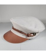 Brixton Fiddler Cap Fisherman Newsboy Hat Lined Size 7 1/4 M Suede Leath... - $540.47 MXN