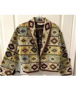 Vintage Boho Aztec Flashback Southwest Tapestry Cardigan Jacket Sz Medium - $63.58 CAD