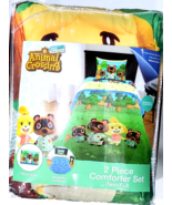 New Horizons Welcome To Animal Crossing 2 Piece Comforter Set Twin Full - $1,492.60 MXN