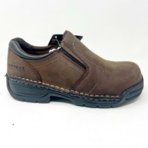 Hytest Opanka Slip On Steel Toe EH Brown Womens Leather Work Shoes K17141 - £23.50 GBP