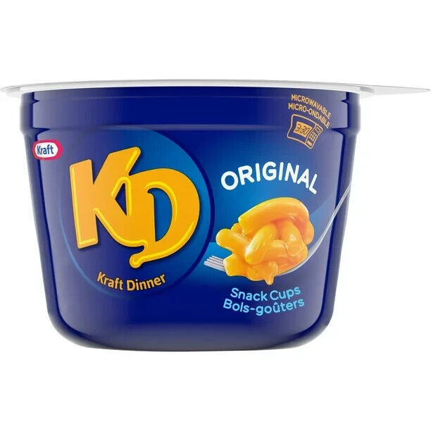 Primary image for 12 Cups of  KD Kraft Macaroni & Cheese Dinner Original Snack Cups Pasta 58g Each