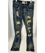 FWRD Super Distressed Thrashed Grunge Jeans Womens Sz 36x34 - $38.37 CAD