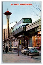 Alweg Monorail Street View Seattle Washington WA UNP Chrome Postcard M18 - £3.12 GBP