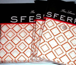 Sferra Deagan King Duvet Cover 5 PC Set Tangerine Egypt Cotton Percale I... - $295.90