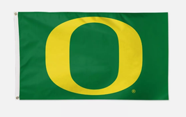 Oregon Ducks Green Background Team Logo Flag 3x5 - £26.26 GBP