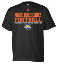 Miami Hurricanes Football 2010 Sun Bowl t-shirt Adidas new NCAA CANES ACC THE U - £14.78 GBP