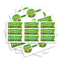Animal Cookies 60ml Glass Jar Tamper Proof Labels – 2oz Jar Stickers - £8.62 GBP+