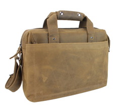 Vagarant Traveler 15 in. Classic Fine Leather Messenger Bag Daily Bag L2... - £163.57 GBP