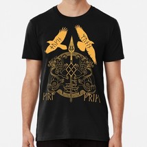 Norse Mythology Spear Odin Gungnir Runes Geri Freki Huginn Muninn USA T-Shirt - $22.80