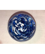 Wheaton Village Paperweight Blue And White - $24.99