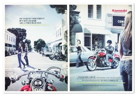 Print Ad Kawasaki Vulcan 900 Custom Cruiser Motorcycle 2007 2-Page Advertisement - £9.60 GBP