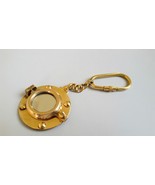 vintage Solid Brass Porthole Mirror Key Chain Nautical Ship Porthole Key... - $139.55 MXN