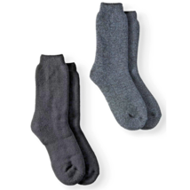 Hot Feet Men&#39;s 2-Pair Thermal Socks Size 6-12.5 Solid Navy Denim and Sol... - $26.65