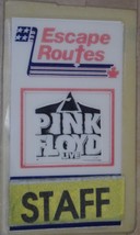 PINK FLOYD Momentary Lapse Of Reason Escape Routes Plastic Pass 1987 Sta... - $29.77