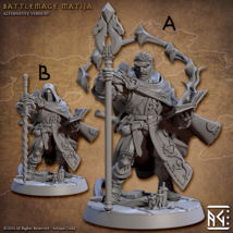 3D Printed Artisan Guild Battlemage Matija Vanguard Fighters Set 28mm 32mm - $7.35+