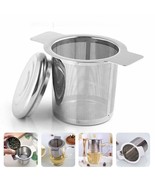 Stainless Steel Tea Infuser Metal Mesh Cup Strainer Loose Leaf Filter Lid - $10.96 CAD