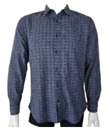 Diesel Co Chambray Shirt Mens M Blue Stripe Medallion 100% Cotton Long S... - €36,25 EUR