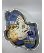 Vintage 1983 Welcome Baby Wilton Good News Stork Pan w Instructions - $9.72