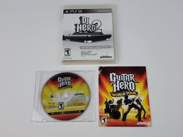 Lot of 2 Games PS3 Guitar Hero World Tour &amp; DJ Hero2 w/ Manuals Playstation 3 - £11.82 GBP