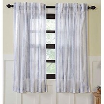 country cottage farmhouse nautical Blue &amp; White FINN Panel Curtains 63&quot; ... - $49.95