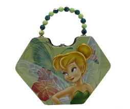 Disney&#39;s Tinkerbell &amp; Fairies Girls Diamond Purse Carry All Tin Tote Sty... - $9.74