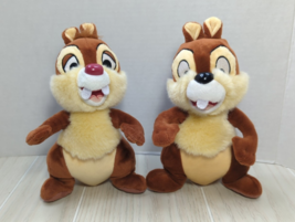 Disney parks Plush Chip and Dale Chipmunks set stitched eyes - $16.82