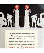 Texaco Ethyl Dry Gasoline 1932 Advertisement Silver Gilt Lithograph Rare... - $136.75 CAD
