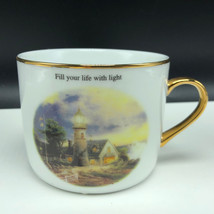 THOMAS KINKADE MUG CUP Fill your life with Light in Storm teleflora ligh... - $14.80