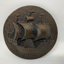 VTG Bergamot Brass Clipper Ships Belt Buckle USA Made Sailing Nautical 1975 Sail - $51.47