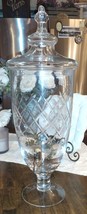 Shannon Crystal Beverage Drink Dispenser by Godinger  1.5 Gal. Waffle Cut/Etched - $74.99